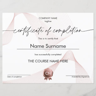 Diploma certificaat van voltooiing