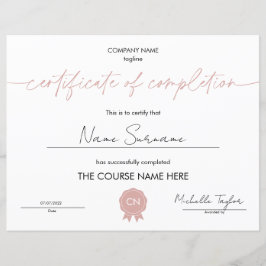 Diploma certificaat van voltooiing