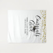 Diploma confetti GEFELICITEERD AFSOLUTIE Feestplec Wandkleed (Voorkant (horizontaal))