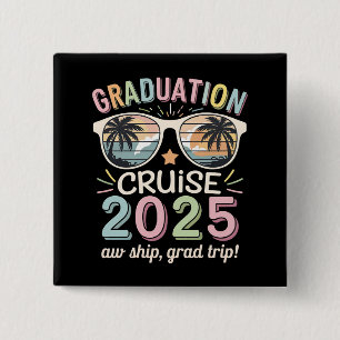 Diploma Cruise 2025 Afstudeerders Cruising Squad Vierkante Button 5,1 Cm
