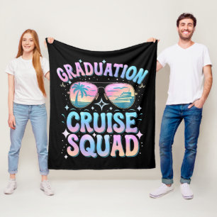 Diploma Cruise Bemanning Vaartuig Retro Fleece Deken