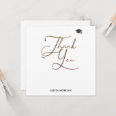 Diploma Dankkaart | Asmelina Harley Script Kaart (Voorkant / Achterkant in situ)
