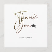 Diploma Dankkaart | Silence Rocken Script  Bedankkaart (Voorkant)