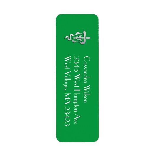 Diploma Dierarts Groen Zilver Etiket (Voorkant)