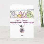 "Diploma Dragon" — Kaarten voor groet en notitie (Achterkant)