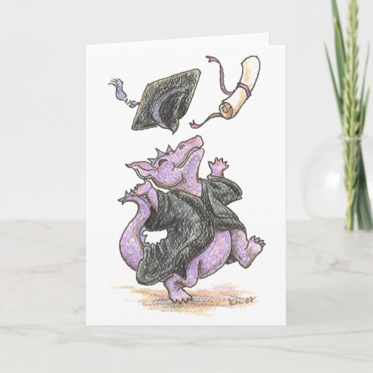 "Diploma Dragon" — Kaarten voor groet en notitie (Voorkant)