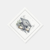 Diploma en afstudeerhoed servet (Hoek)