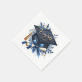 Diploma en afstudeerhoed servet (Hoek)