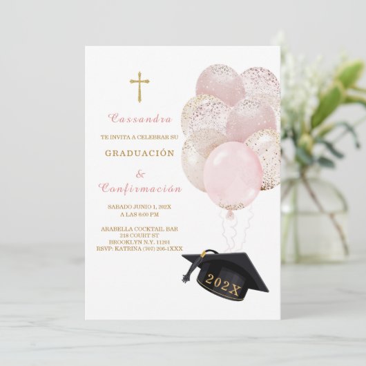 Diploma- en Bevestigingsuitnodiging Kaart (Staand voorkant)