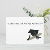 Diploma- en graduatieclap (Mortar Board) Aankondiging (Staand voorkant)