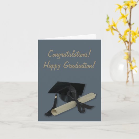 Diploma en het Pet van Afstuderen (de Raad van het Kaart (Gele Bloem)