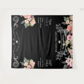 Diploma Feest Foto Booth Aquarel Bloemen Wandkleed (Voorkant (horizontaal))