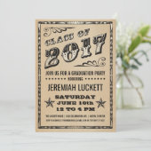 Diploma Feest Uitnodiging | Kraft Foto (Staand voorkant)