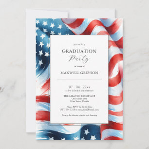 Diploma Feest Uitnodigingen Amerikaanse Vlag