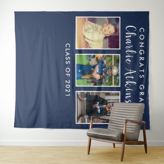 Diploma foto collage achtergrond banner wandkleed (In Situ (horizontaal))