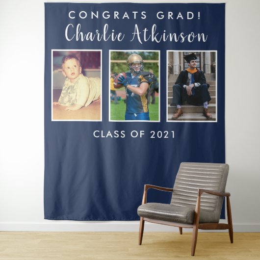 Diploma foto collage achtergrond banner wandkleed (In situ)