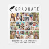 Diploma Foto Collage Fleece Deken (Voorkant)