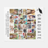 Diploma Foto Collage Fleece Deken (Voorkant (Horizontaal))