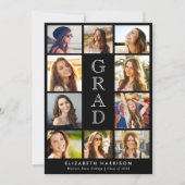 Diploma Foto Collage Zwart Aankondiging (Voorkant)