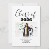 Diploma foto uitnodiging (Achterkant)