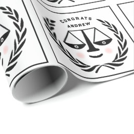 Diploma Geschenk voor afgestudeerden aan de rechte Cadeaupapier