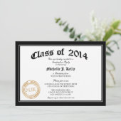 Diploma Graduation Party 2014 Kaart (Staand voorkant)