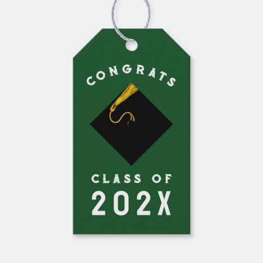 Diploma Groene Cadeaubijslagen Cadeaulabel (Voorkant)