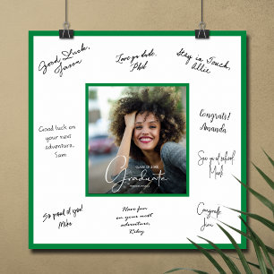 Diploma Handtekening Groene Rand Poster