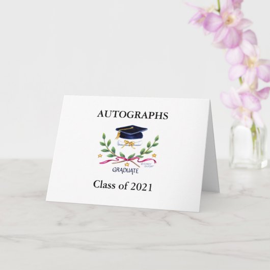 Diploma Handtekeningen Kaart (Orchidee)