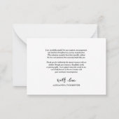 Diploma Hoed Chic Modern Script Bedankbrief Notitiekaartje (Achterkant)