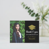 Diploma Hoed Dank Je Geschenk Eigen Foto Briefkaart (Staand voorkant)