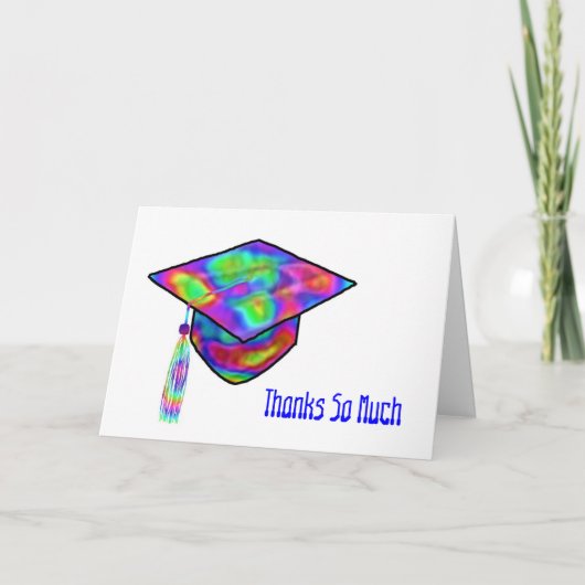 Diploma Hoed Multi-kleurige Bedankkaart (Voorkant)
