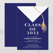 Diploma Hoedje Afstudeerfeest Uitnodiging (Voorkant / Achterkant)