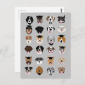 Diploma Hondengezichten Briefkaart (Voorkant / Achterkant)