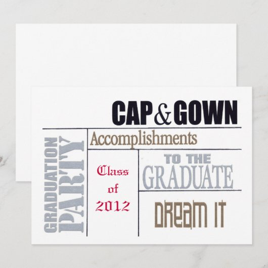 Diploma kaart (Voorkant / Achterkant)