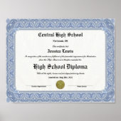 Diploma Keepsake for High School Graduation Poster (Voorkant)