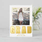 Diploma Klas van 2026 afstudeer witte aankondiging (Staand Voorkant)