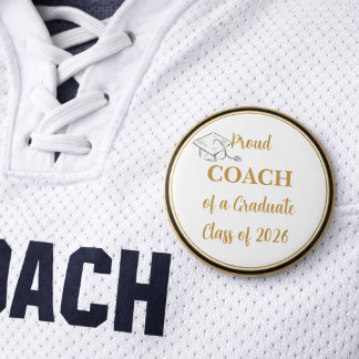 Diploma Knoop – Trots COACH van Afgestudeerde 2026 Ronde Button 5,7 Cm