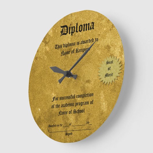 Diploma Large Clock Grote Klok (Hoek)