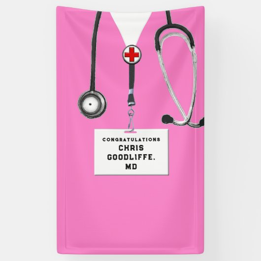 Diploma Medische Faculteit Vaandel Spandoek (Verticaal)
