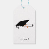 Diploma met afstudeerhoedje cadeaulabel (Achterkant)