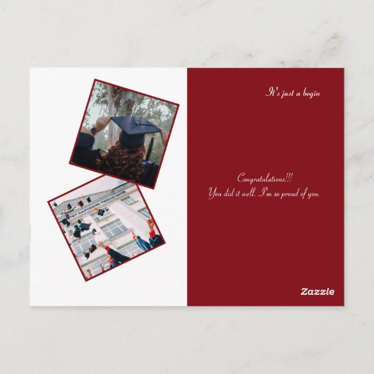 Diploma middelbare school felicatie kaart (Achterkant)