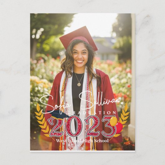 Diploma middelbare school felicitaties kaart (Voorkant)