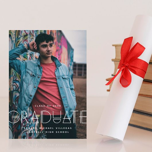 Diploma Moderner typografie afstudeeraankondiging Save The Date