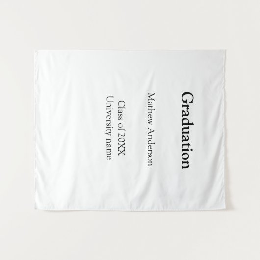 Diploma naam klas van 20XX universiteit naam simp Wandkleed (Voorkant (horizontaal))