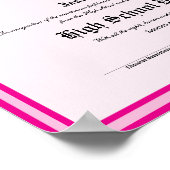 Diploma Nieuwigheid Middelbare School Aandenken Poster (Hoek)