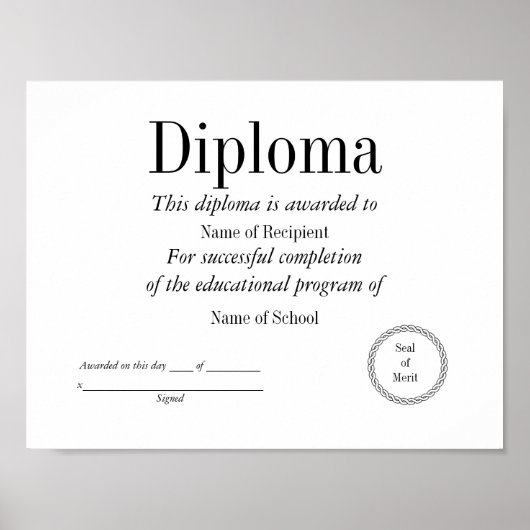 Diploma Poster (Voorkant)