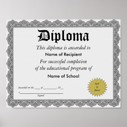 Diploma Poster (Voorkant)