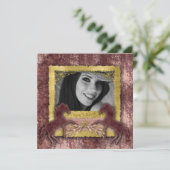 Diploma Rose Goud Vintage Paard Westers Uitnodigin Kaart (Staand voorkant)