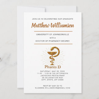 Diploma-symbool van de Doctor in de Farmacie Schoo Aankondiging